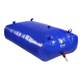 VEVOR 540L/142.65 Gallon Water Storage Bladder, Water Tank, 1000D Blue PVC Collapsible Water Storage Containers, Large Capacity Soft Water Bag