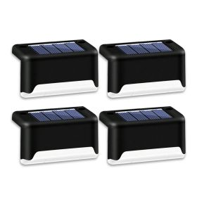 4 Solar LED Bright Deck Lights Outdoor Garden Patio Railing Decks Path Lighting Outdoor Garden Light Deck Lamp Solar Stairs Light (Option: 4Pcs)